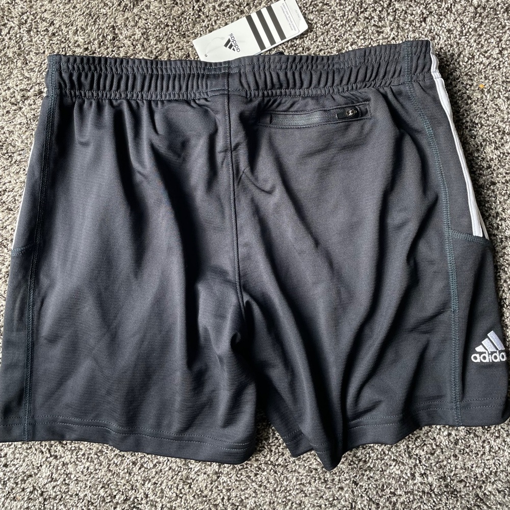 Adidas Climalite Black Shorts with White Accents - Picture 2 of 4
